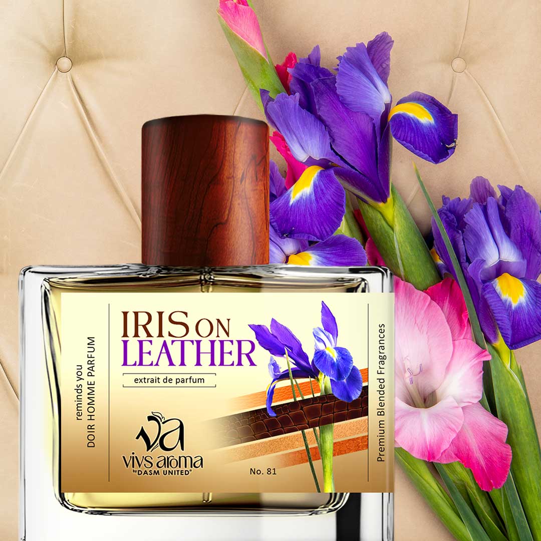 IRIS ON LEATHER